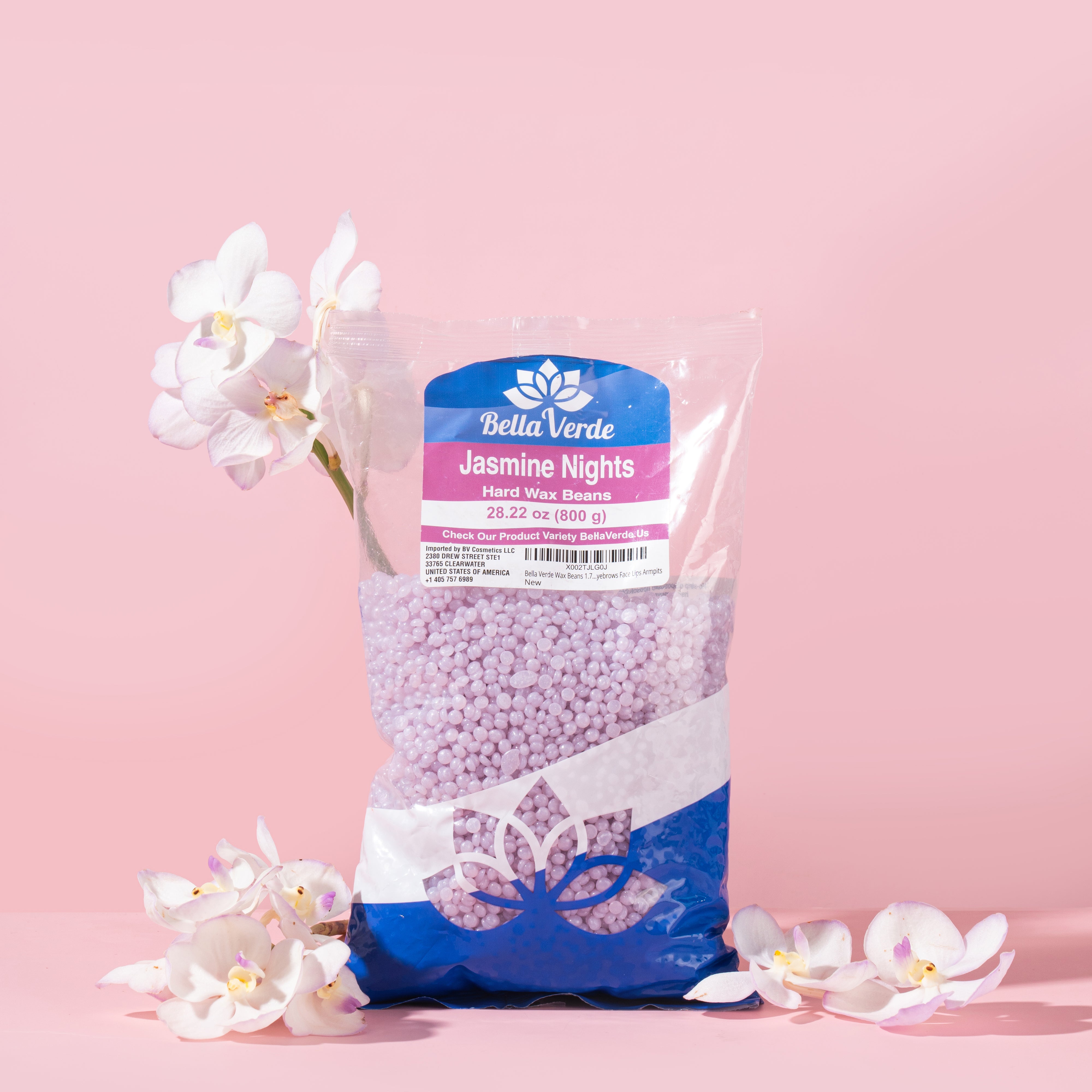 Hard Jasmine Wax Beads for facial hair removal BELLA VERDE Hard Jasmine Wax Beads for facial hair removal BELLA VERDE